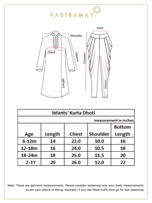 Infant Boy's Cream Silk Blend Ethnic Combo Set